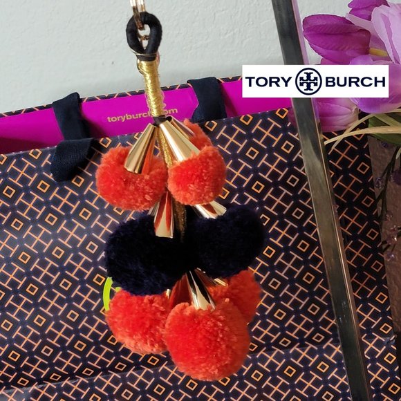 Tory Burch Handbags - TORY BURCH POM POM TASSEL KEY FOB KEY RING HANDBAG CHARM & GIFT BAG